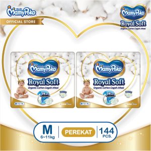MamyPoko Royal Soft Organic Cotton - M 72 - Popok Tape - 2 Packs
