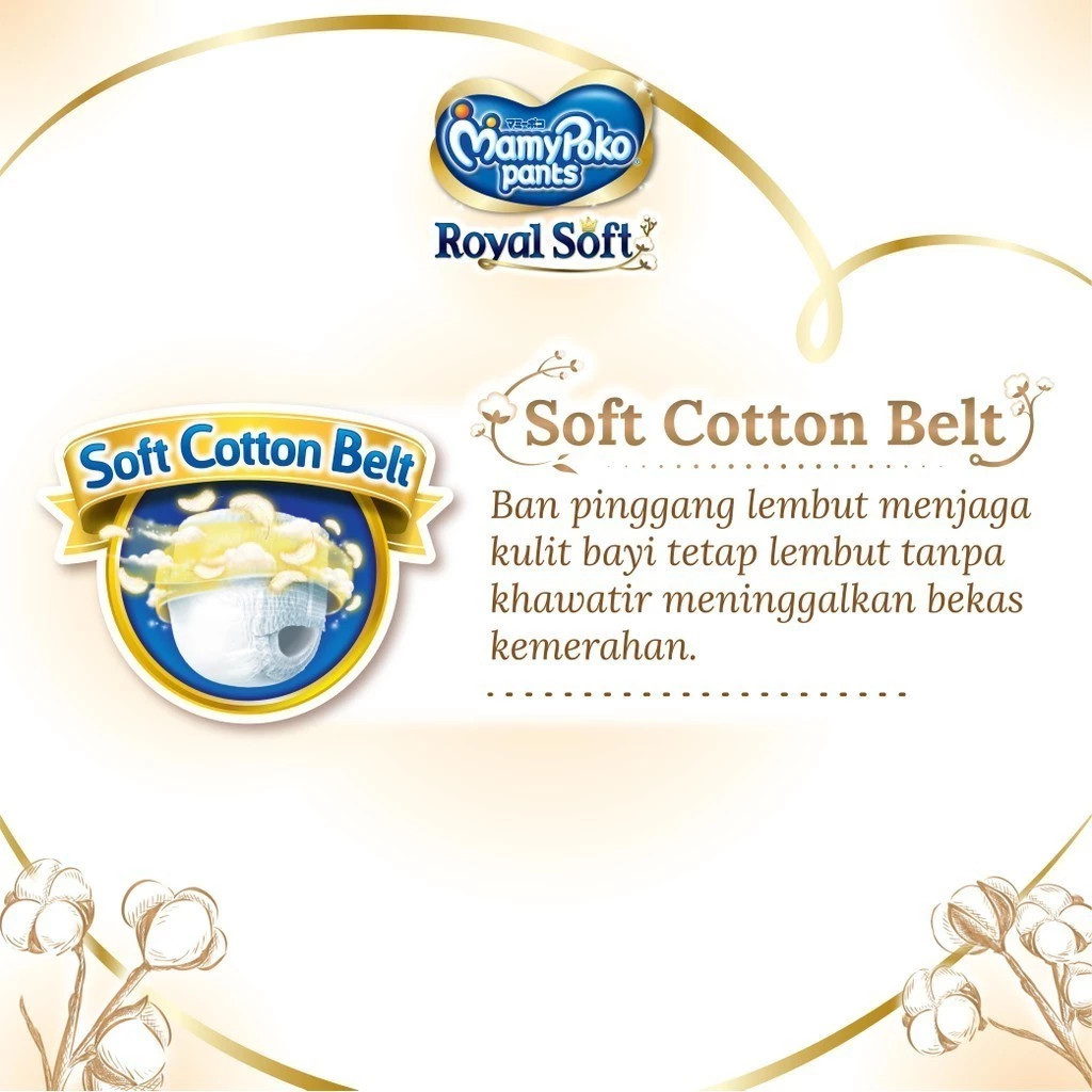 MamyPoko Royal Soft Organic Cotton - NB 84 - Popok Tape - 2 Packs - Gambar 3