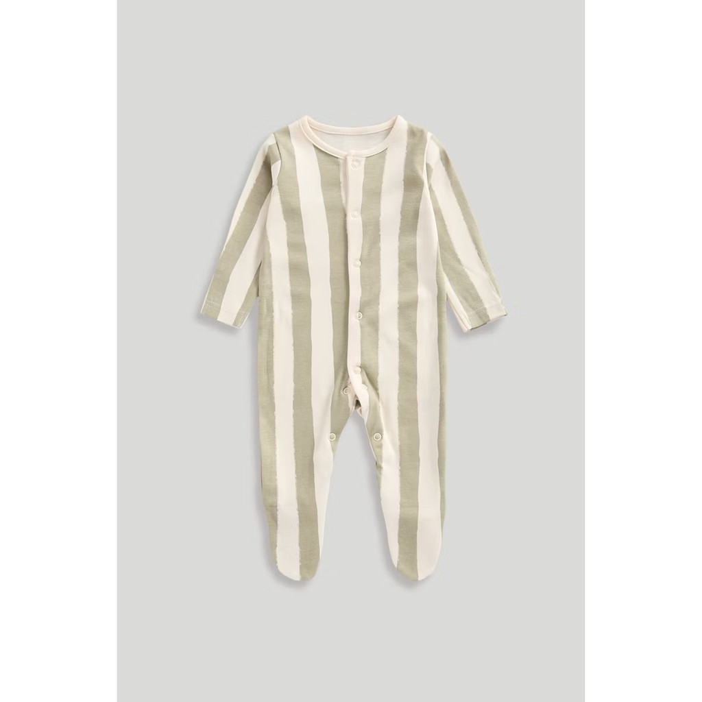 Mothercare 3 Pack Animal Yoga Sleepsuits - Baju Tidur Bayi Laki-laki (Krem) - Gambar 2