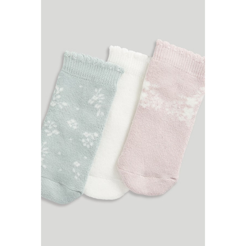 Mothercare 3 Pack Baby Girls Socks Collection - Kaos Kaki Bayi Perempuan - Gambar 4