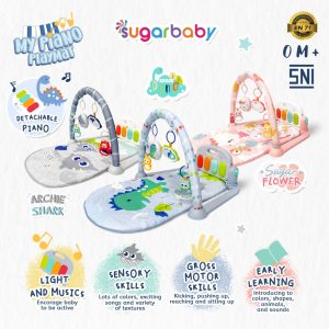 My Piano Playmat Baby Gym - Matras Mainan Edukasi Musik Rattle Bayi