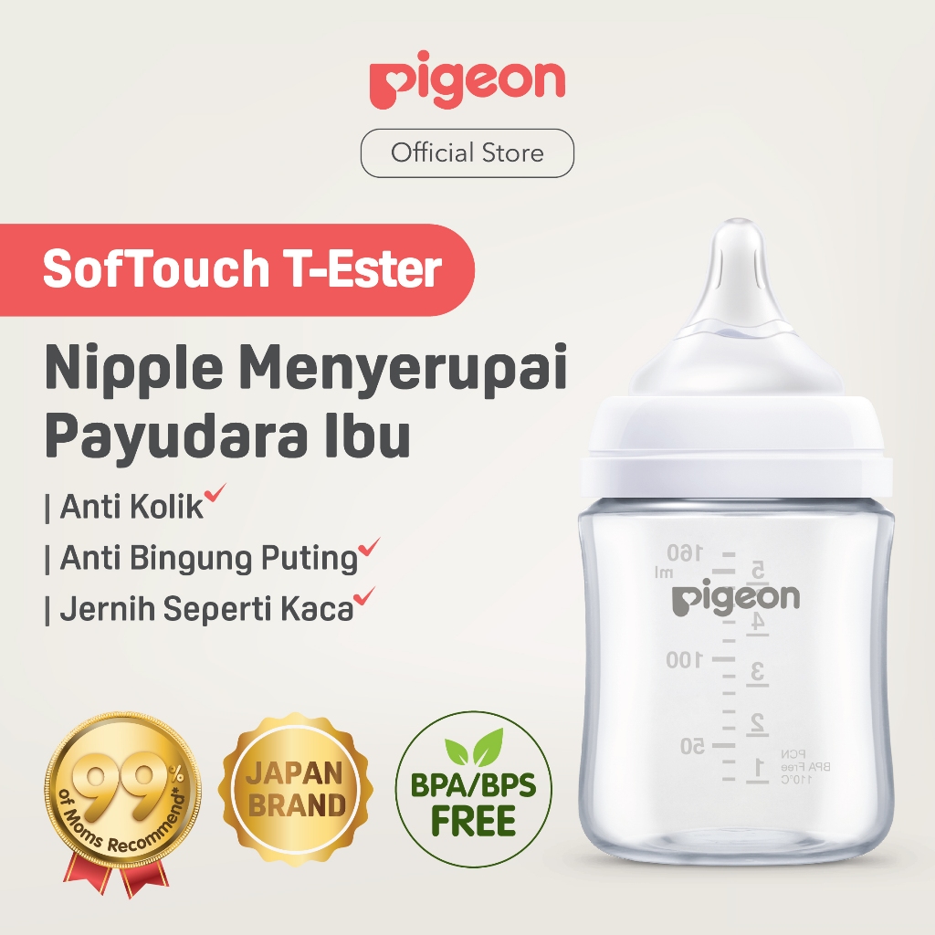 Pigeon Botol T-Ester Wide Neck - Botol Susu Jernih Seperti Kaca