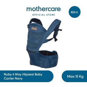 Nuby 4-Way Hipseat Baby Carrier Navy - Gendongan Hipseat Bayi Ergonomis
