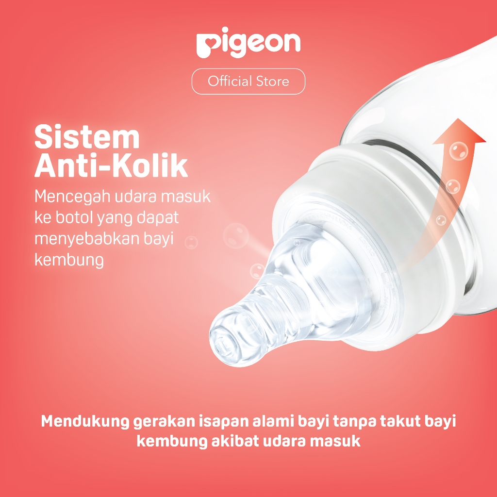 Pigeon Botol Slim Neck PP RP 120ml Motif Hewan Langka - Botol Susu Bayi - Gambar 2