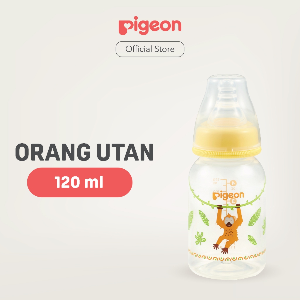 Pigeon Botol Slim Neck PP RP 120ml Motif Hewan Langka - Botol Susu Bayi - Gambar 4