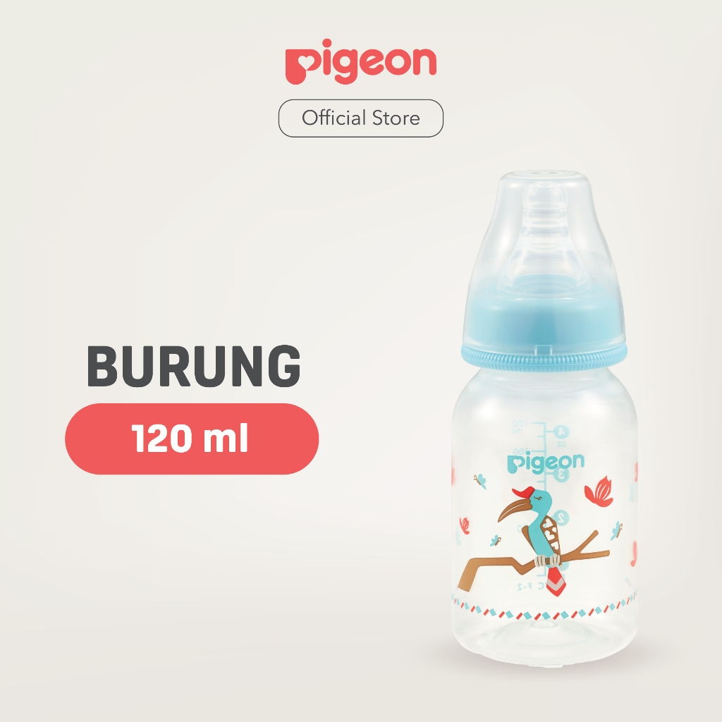 Pigeon Botol Slim Neck PP RP 120ml Motif Hewan Langka - Botol Susu Bayi - Gambar 6