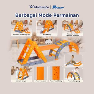 Parklon 6 in 1 Perosotan Anak Mainan Pemanjat Lengkung, Panjat Tebing, Terowongan, Perosotan, Papan Kesimbangan, Me ( (3)