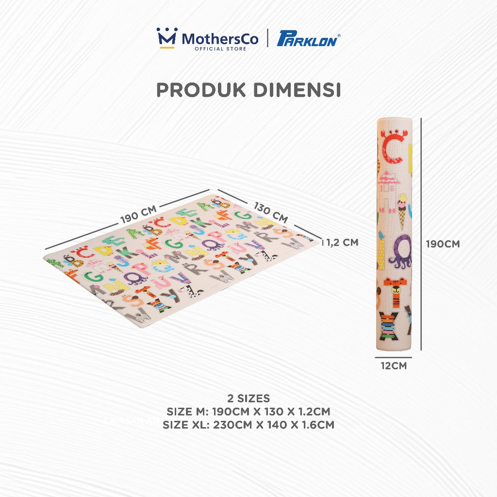 Parklon PVC Roll Playmat Korea - Karpet Matras Bayi Double Side - Gambar 9