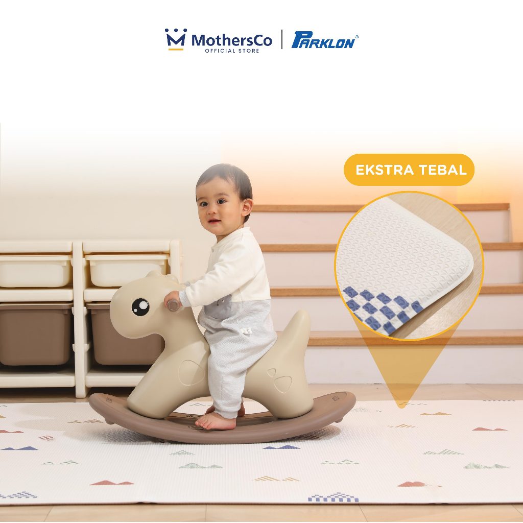 Parklon PVC Roll Playmat Korea - Karpet Matras Bayi Double Side - Gambar 7