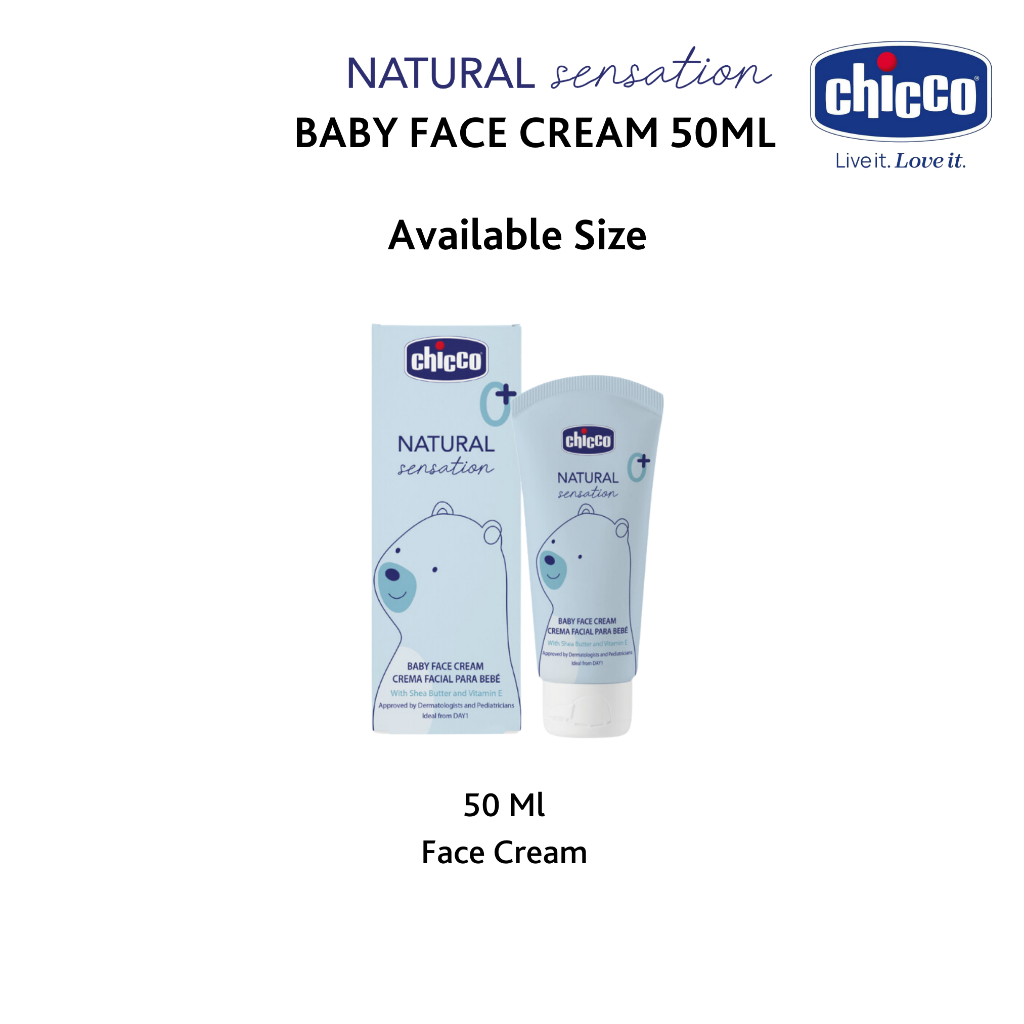 CHICCO Natural Sensation Baby Face Cream 50mL Krim Lotion Pelembab Wajah Perawatan Kulit Bayi Iritasi - Gambar 7