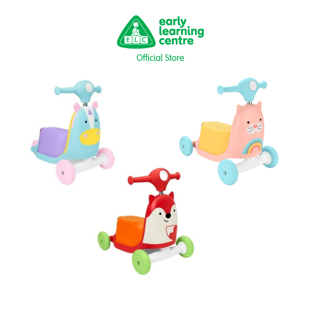 Skip Hop 3in1 Zoo Ride On Toy - Mainan Kado Kendaraan Ride On Skuter Walker Anak 1 Tahun
