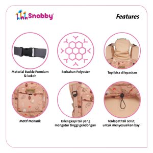 Snobby Gendongan Bayi Ransel M-shape Beryl Series SBG2441 (2)