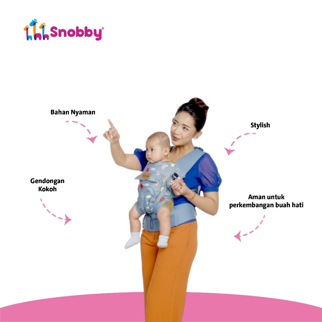 Snobby Gendongan Bayi Ransel M-Shape Beryl Series SBG2441 - Gambar 4