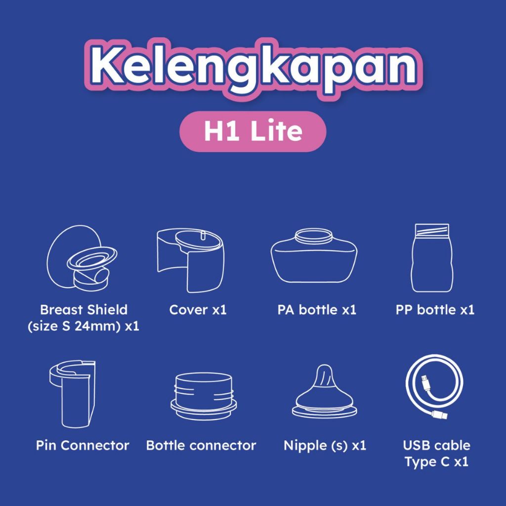 Pompa ASI Elektrik Tanpa Kabel Spectra H1 Lite Handsfree - Gambar 5