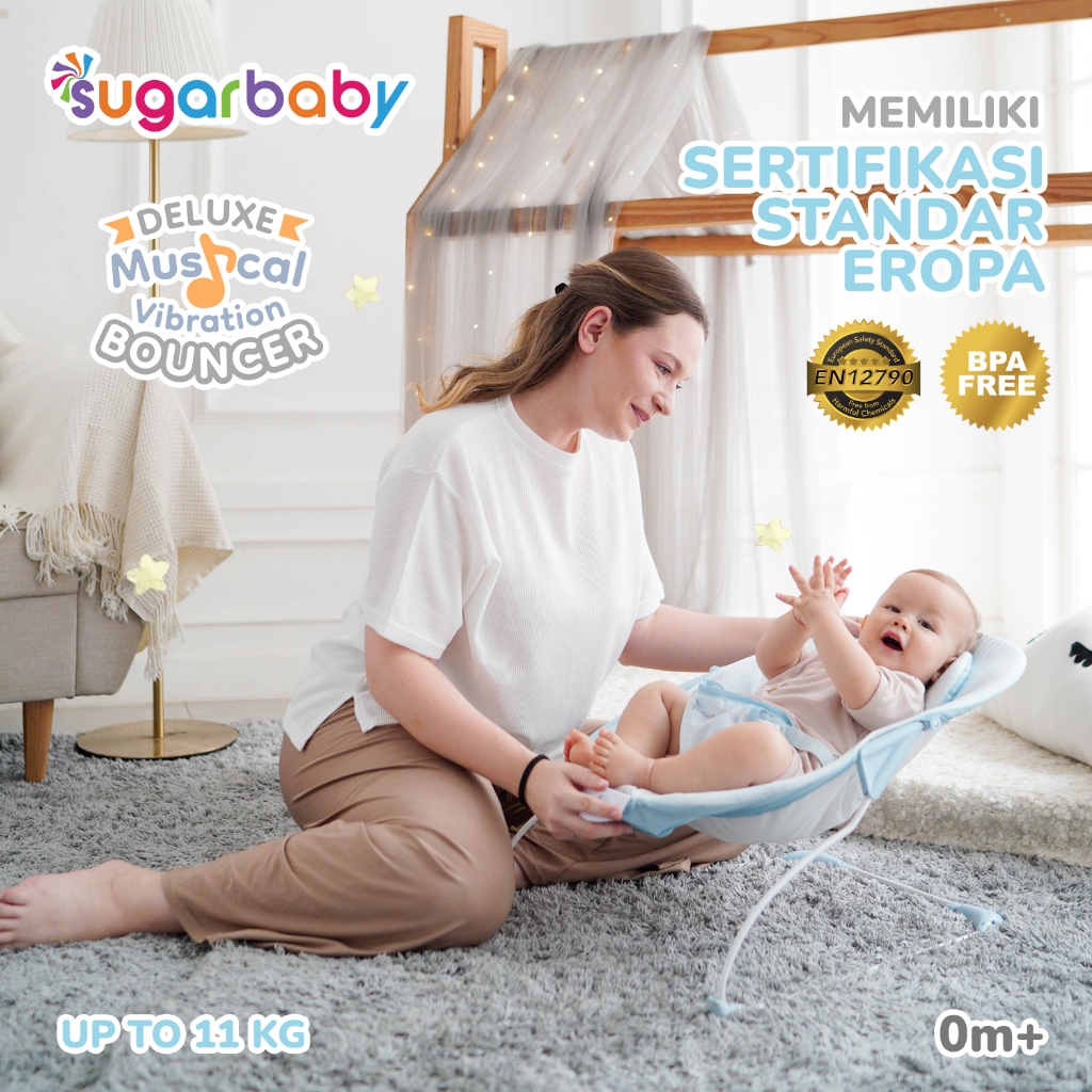 Sugarbaby New Deluxe Musical Bouncer - Bouncer Bayi Getar & Musik - Gambar 3