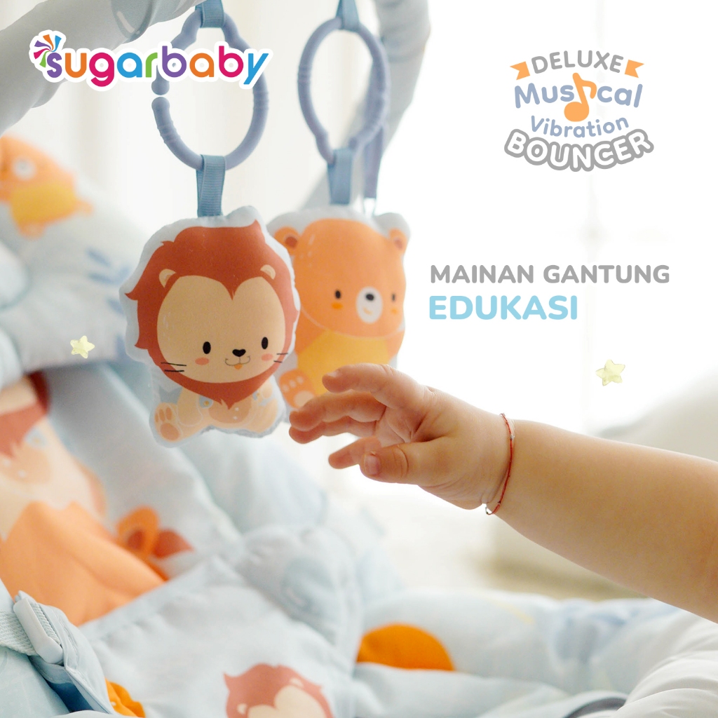 Sugarbaby New Deluxe Musical Bouncer - Bouncer Bayi Getar & Musik - Gambar 5
