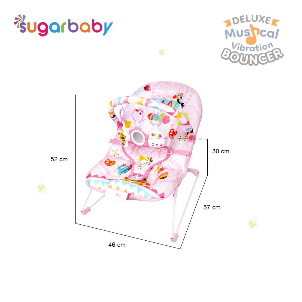 Sugarbaby New Deluxe Musical Bouncer - Bouncer Bayi Getar & Musik - Gambar 9