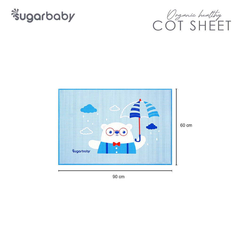 Sugar Baby Organic Healthy Cot Sheet /Perlak Karet Organik/Perlak Bayi - Gambar 10