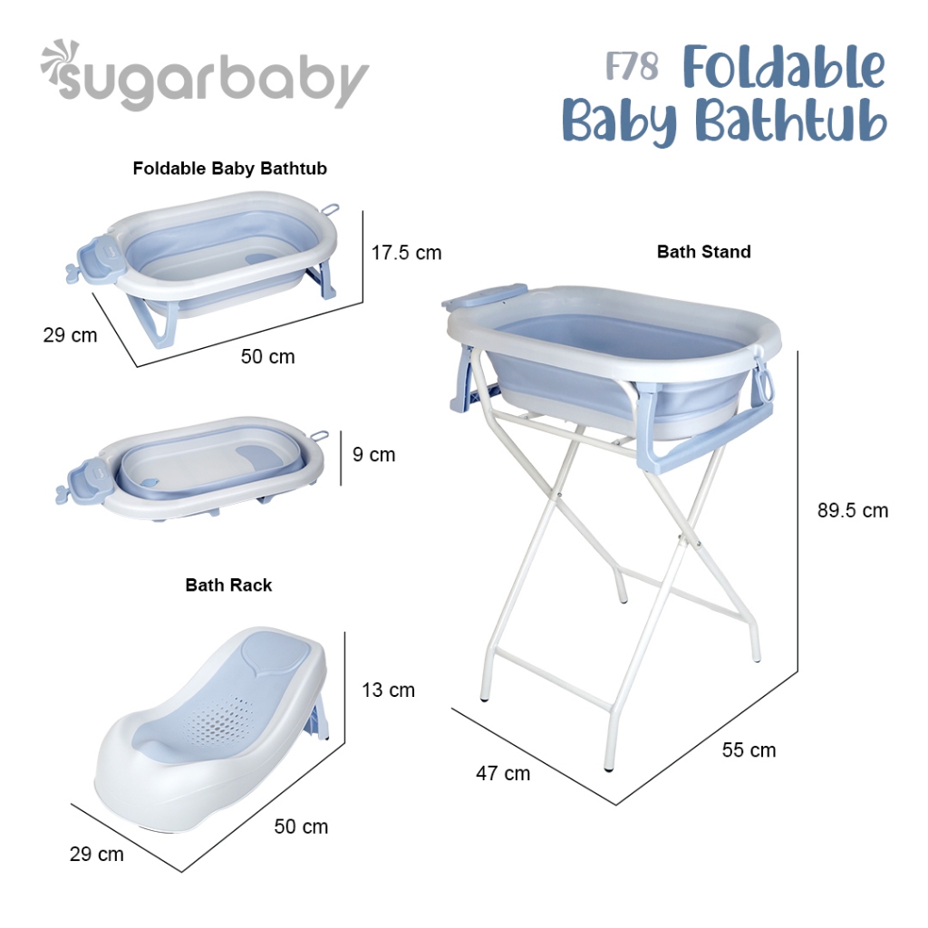 Sugar Baby Foldable Standing Bathtub - Bak Mandi Thermometer Digital - Gambar 8