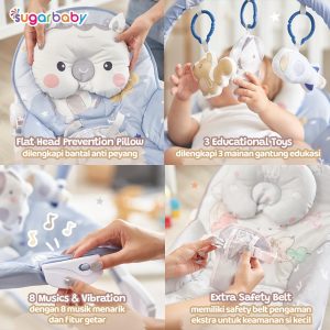Sugarbaby 10in1 Premium RockerAyunan BayiBouncer BayiKursi Goyang Manual Bayi Sugar baby (2)