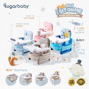 Sugarbaby 4in1 SitOnMe Folded Booster Chair - Kursi Makan Bayi Lipat Compact
