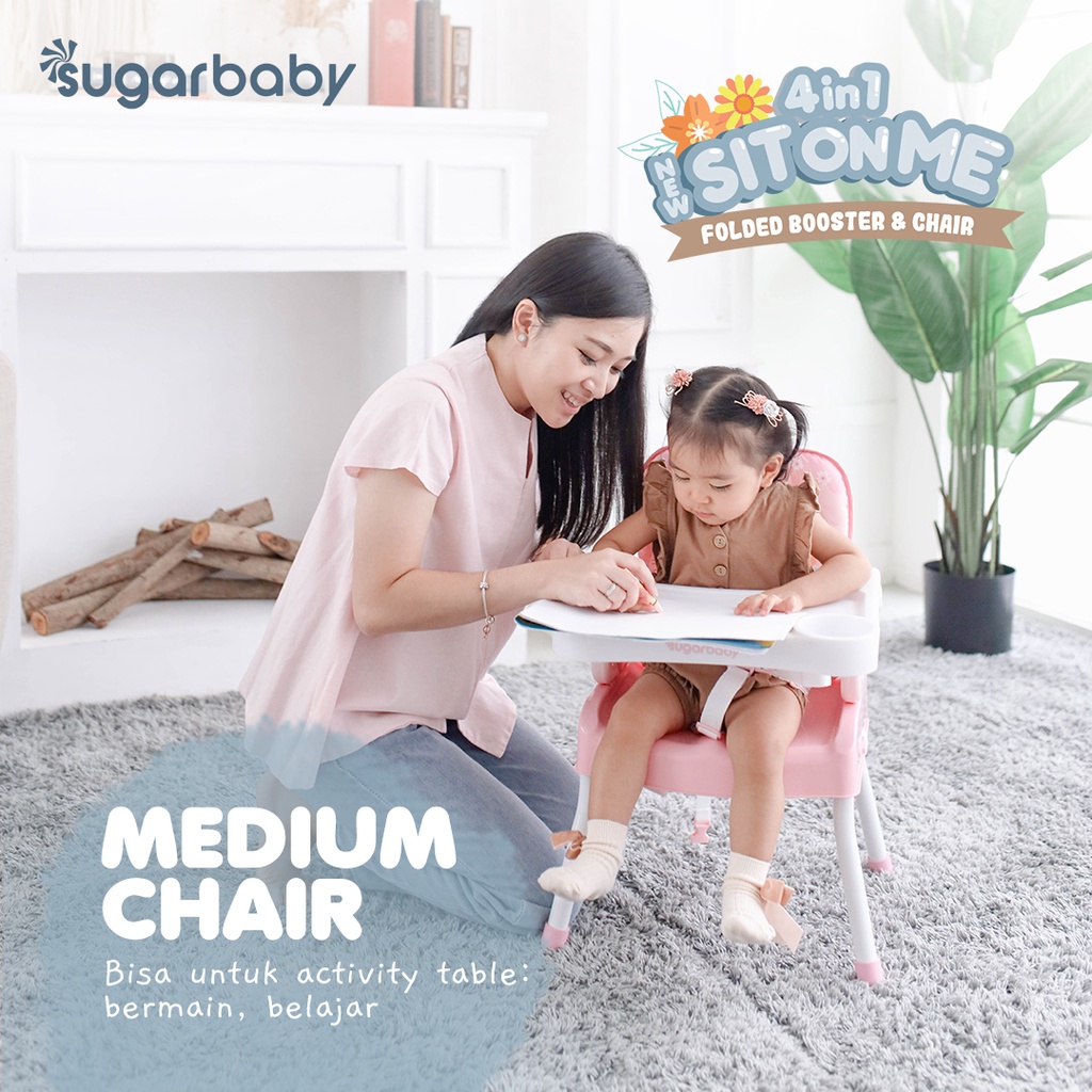 Sugarbaby 4in1 SitOnMe Folded Booster Chair - Kursi Makan Bayi Lipat Compact - Gambar 6
