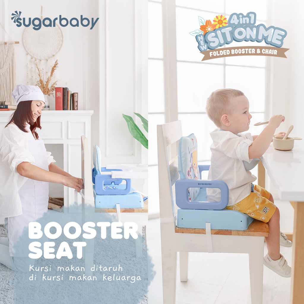 Sugarbaby 4in1 SitOnMe Folded Booster Chair - Kursi Makan Bayi Lipat Compact - Gambar 5