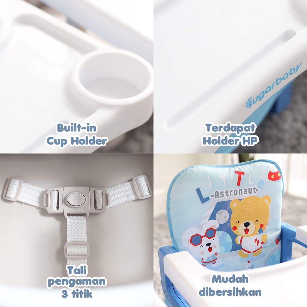 Sugarbaby 4in1 SitOnMe Folded Booster Chair - Kursi Makan Bayi Lipat Compact - Gambar 3