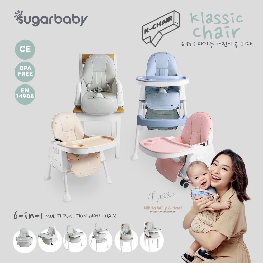 Sugarbaby K-Chair 6in1 Multifunction High Chair - Kursi Makan Anak & Booster Seat