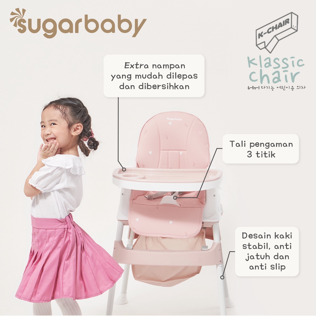 Sugarbaby K-Chair 6in1 Multifunction High Chair - Kursi Makan Anak & Booster Seat - Gambar 9