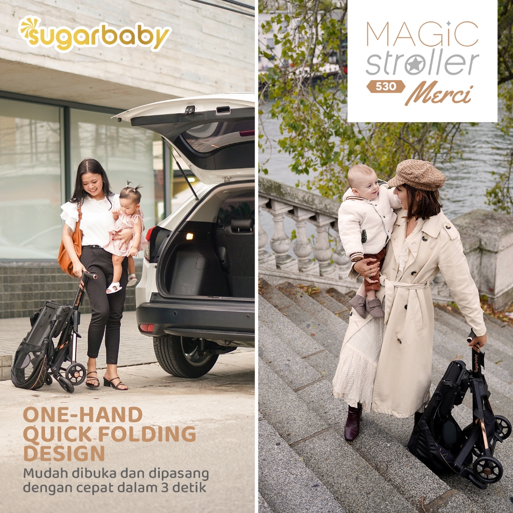 Sugarbaby Magic Stroller 530 Merci - Kereta Dorong Bayi 2 Arah - Gambar 5