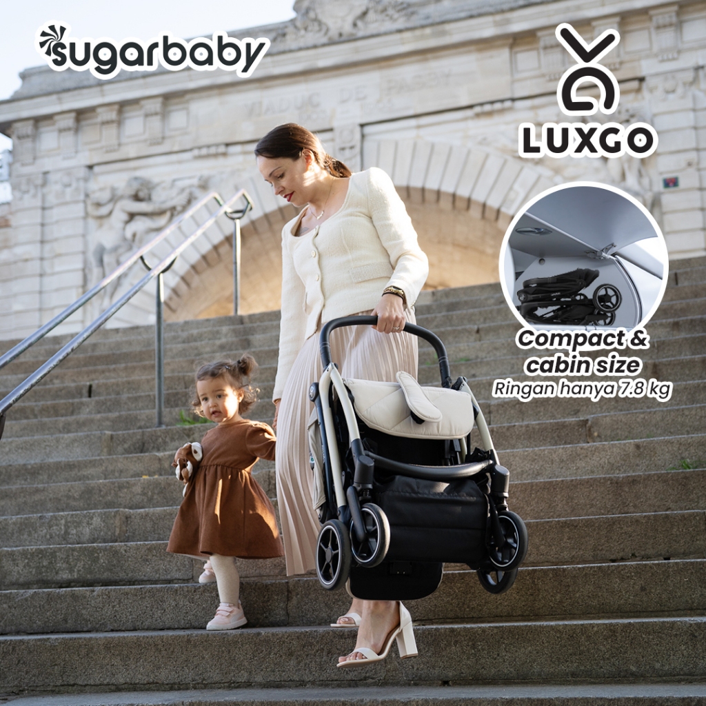 Sugarbaby Stroller Luxgo - Kereta Dorong Bayi Autofold Lipat Otomatis - Gambar 2