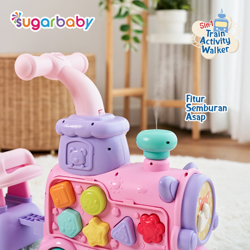 Sugarbaby Train Activity Walker 5in1 Mode/Baby Walker/Mainan Dorong Bayi - Gambar 6