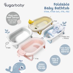 Sugarbaby Foldable Standing Baby Bathtub - Bak Mandi Lipat Sensor Panas