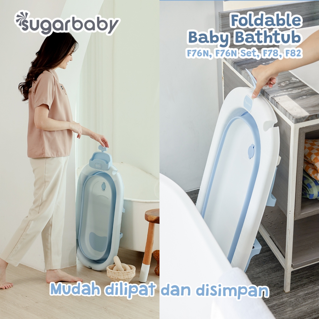 Sugarbaby Foldable Standing Baby Bathtub - Bak Mandi Lipat Sensor Panas - Gambar 3