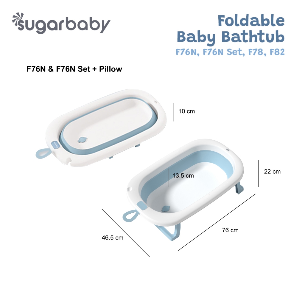Sugarbaby Foldable Standing Baby Bathtub - Bak Mandi Lipat Sensor Panas - Gambar 5