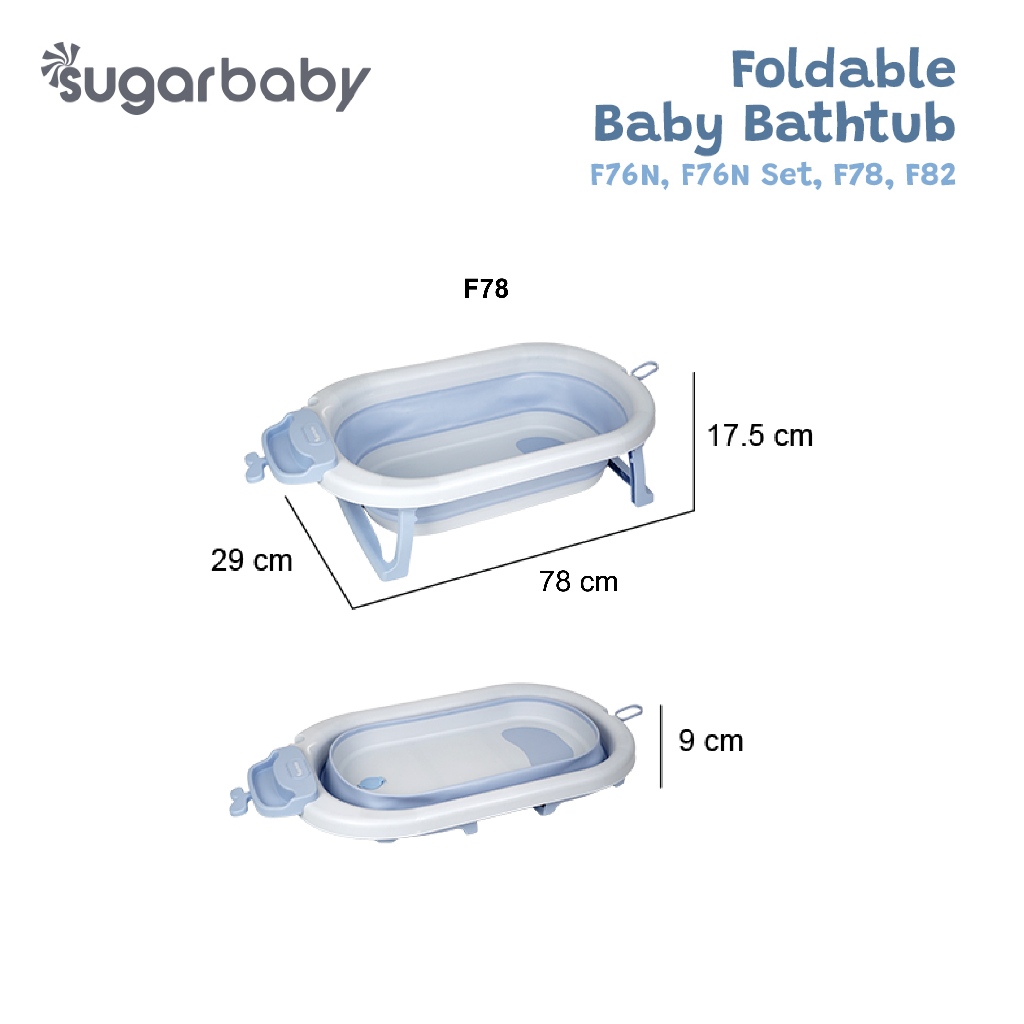 Sugarbaby Foldable Standing Baby Bathtub - Bak Mandi Lipat Sensor Panas - Gambar 6
