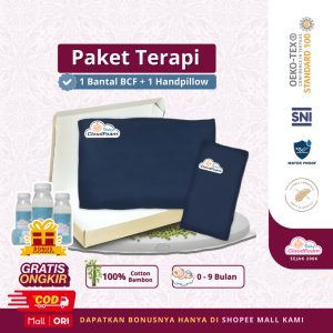 Baby Cloudfoam Paket Terapi Bantal Anti Peyang dan Handpillow Bamboo
