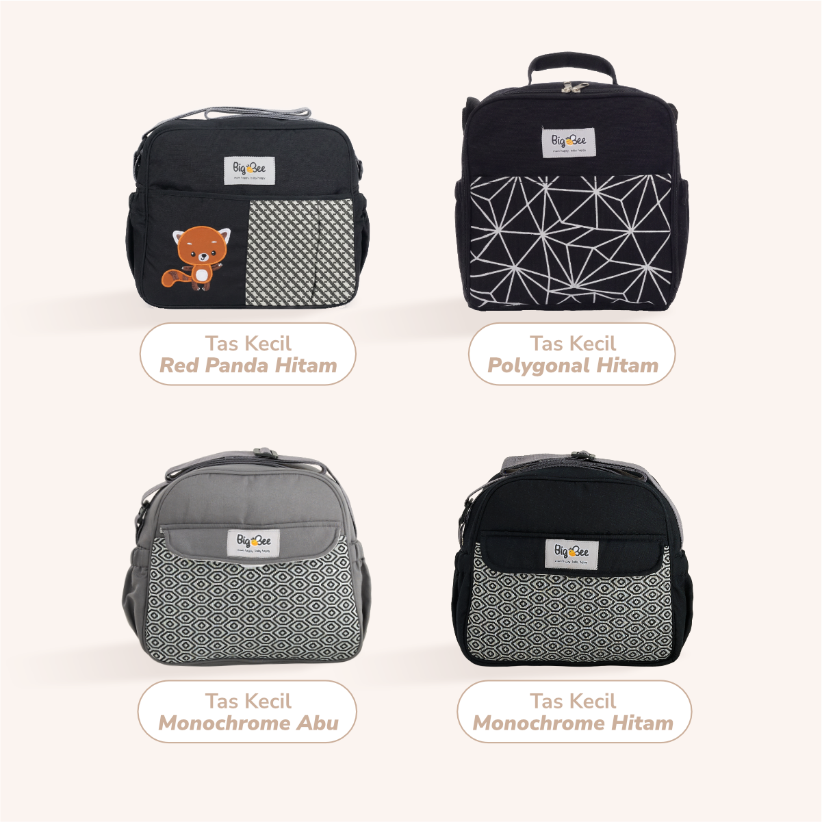 Big Bee Tas Bayi Selempang Kecil Tiger Series Water Repellent Multisekat - Gambar 17