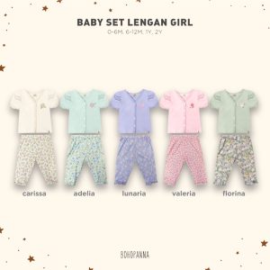 Bohopanna Baby Set Lengan Girl 2.0 Setelan Baju Katun Anak Perempuan Premium SNI Motif Aesthetic