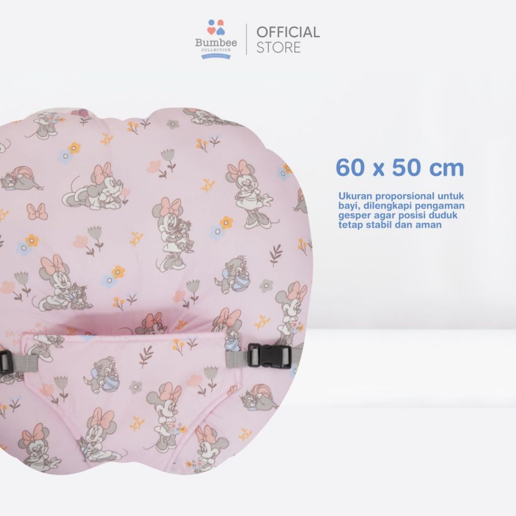 Bumbee Collection Sofa Bayi Gesper Multiguna Alas Duduk dan Menyusui Katun Premium - Gambar 3