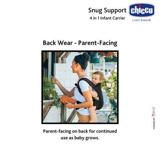 Chicco Snug Support 4in1 Baby Carrier - Gendongan M-Shape Newborn - Gambar 7