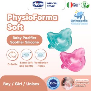 Chicco Physio Soft Soother Silicone 1pcs - Empeng Bayi Silikon Orthodontic