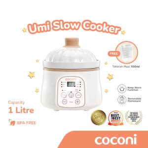 COCONI Umi Slow Cooker Digital 1L Pot Keramik MPASI Bayi Anti Overheat