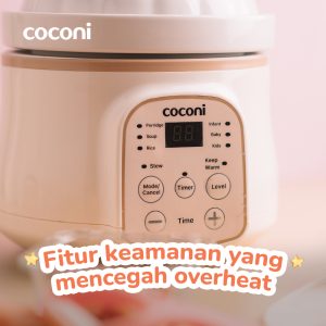 COCONI Umi Slow Cooker Digital 1L Pot Keramik MPASI Bayi Anti Overheat (2)
