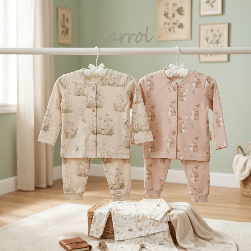 Carrol n Barrol Setelan Baju Lengan Panjang Anak Katun Premium SNI Motif Circus n Bunny Collections - Gambar 2
