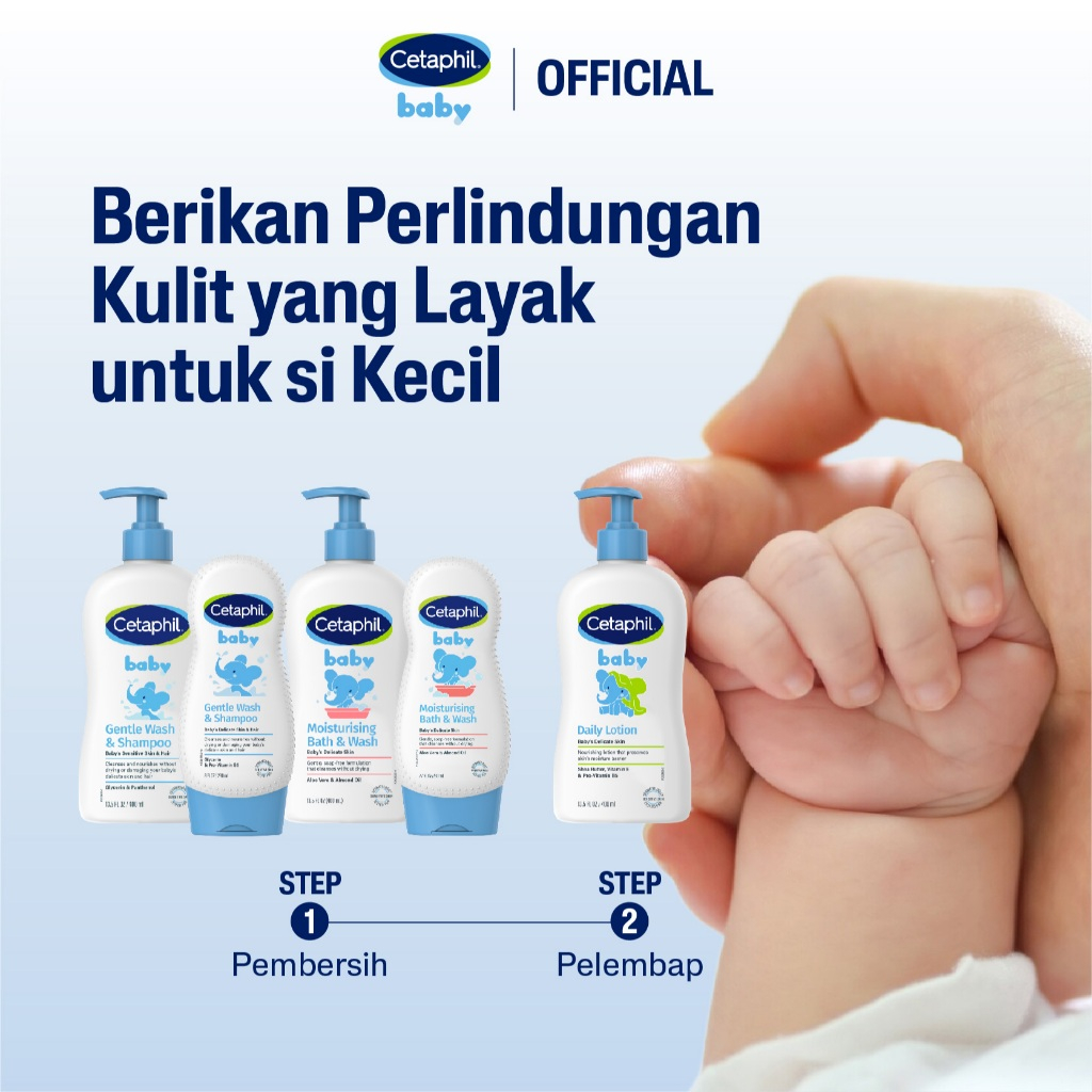 Cetaphil Baby Gentle Wash and Shampoo 400ml Panthenol Glycerin - Gambar 3