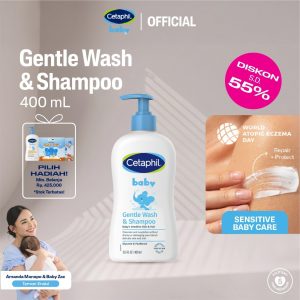 Cetaphil Baby Gentle Wash and Shampoo 400ml Panthenol Glycerin