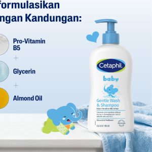 Cetaphil Baby Gentle Wash and Shampoo 400ml Panthenol Glycerin_5