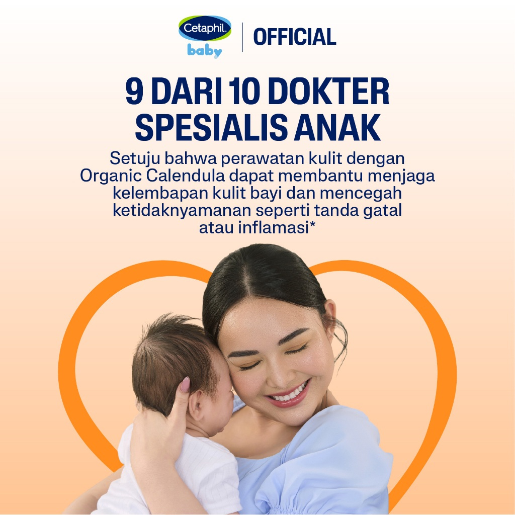 Cetaphil Baby Wash and Shampoo 400ml Organic Calendula Aloe Vera - Gambar 5